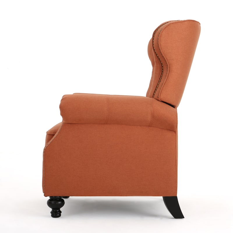 Diamond‑Stitch Tufted Recliner Chair with Nailhead Trim