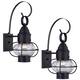 2 Pack 1- Light Outdoor Wall Lantern Light Set - 9"x10.72"x17.51"