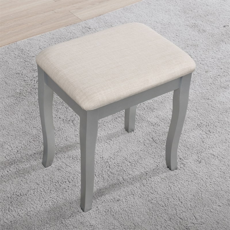 Wooden Vanity Make Up Table and Stool Set