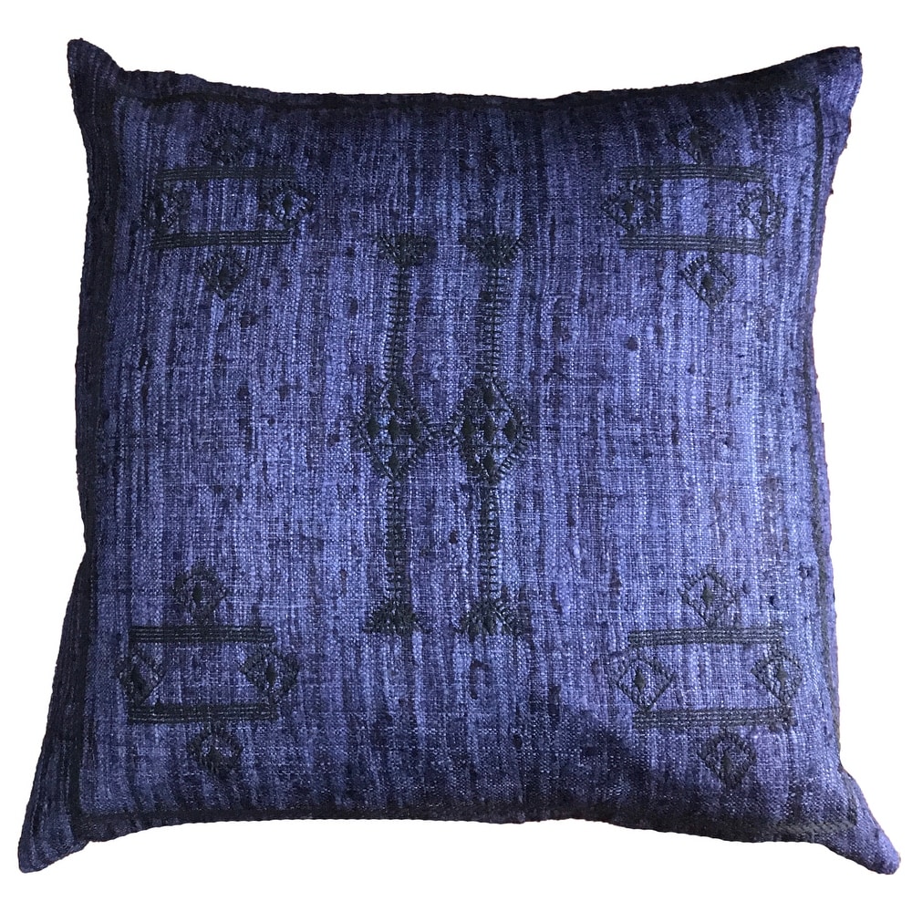Oversized blue throw pillows top