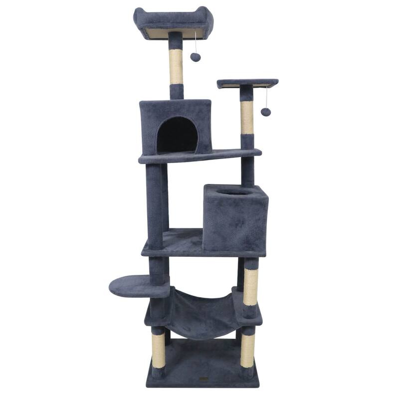 Costway 70” Cat Tree for Indoor Cats with Padded Top Perch, Dual - See Details