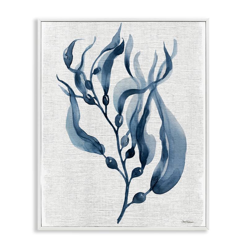 Stupell Delicate Waving Herb Leaves Framed Giclee Art Design By Carol Robinson - 11 x 14 - White