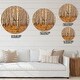 preview thumbnail 4 of 7, Designart 'Dense Birch Forest in the Fall' Oversized Traditional Wall CLock