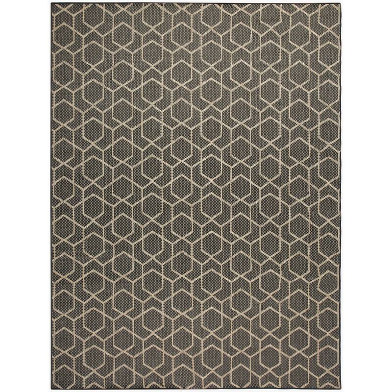 Nourison Horizon Indoor/Outdoor Geometric Area Rug - 9' x 12' - Charcoal
