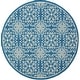 preview thumbnail 47 of 129, Nourison Jane Floral Medallion Indoor only Area Rug 5'3" x Round - Ivory/Blue