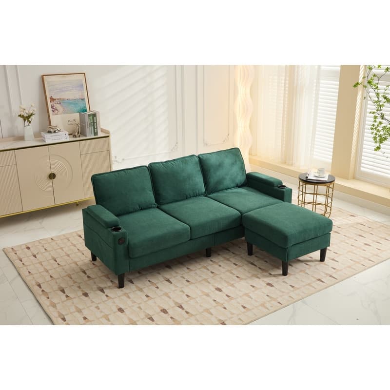 78" 3 Seater Sofa with Storage Bench