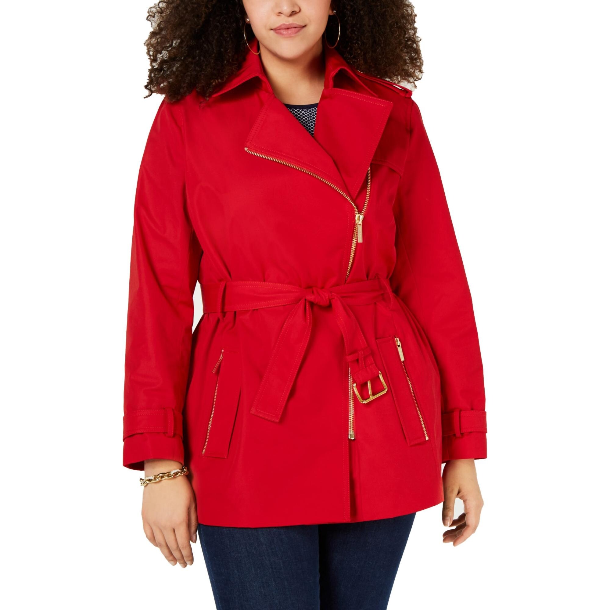 michael kors petite trench coat