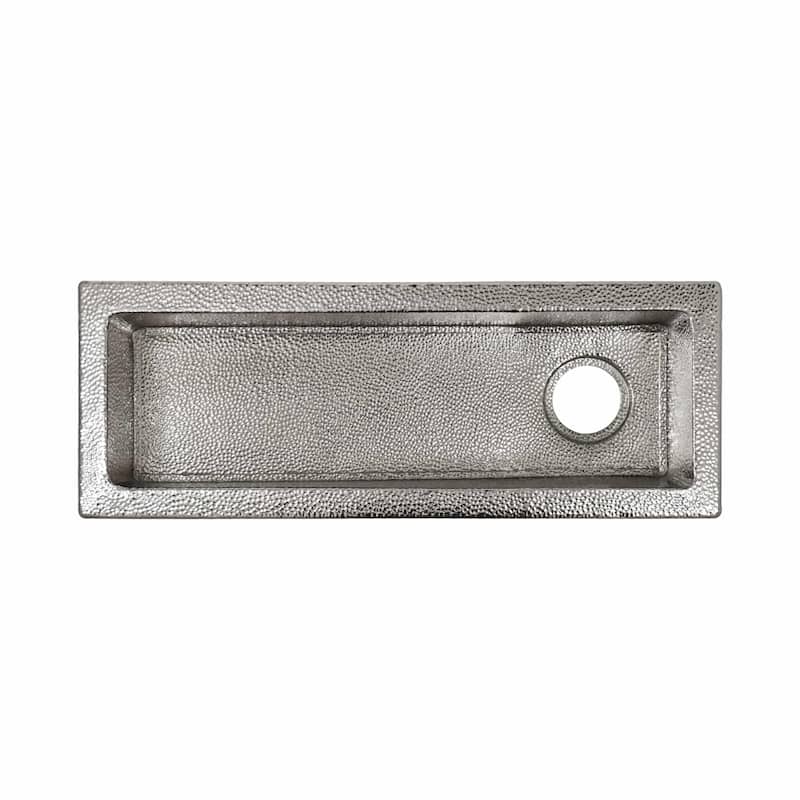 Rio Chico Hand Hammered Copper Trough Universal Mount Bar/ Prep Sink