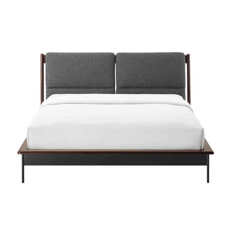 Park Avenue Queen Platform Bed with Fabric, Ruby