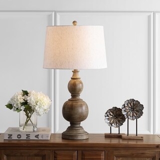 SAFAVIEH Lighting 32-inch Araceli Brown Table Lamp (Set of 2) - 17"x17"x31.5"