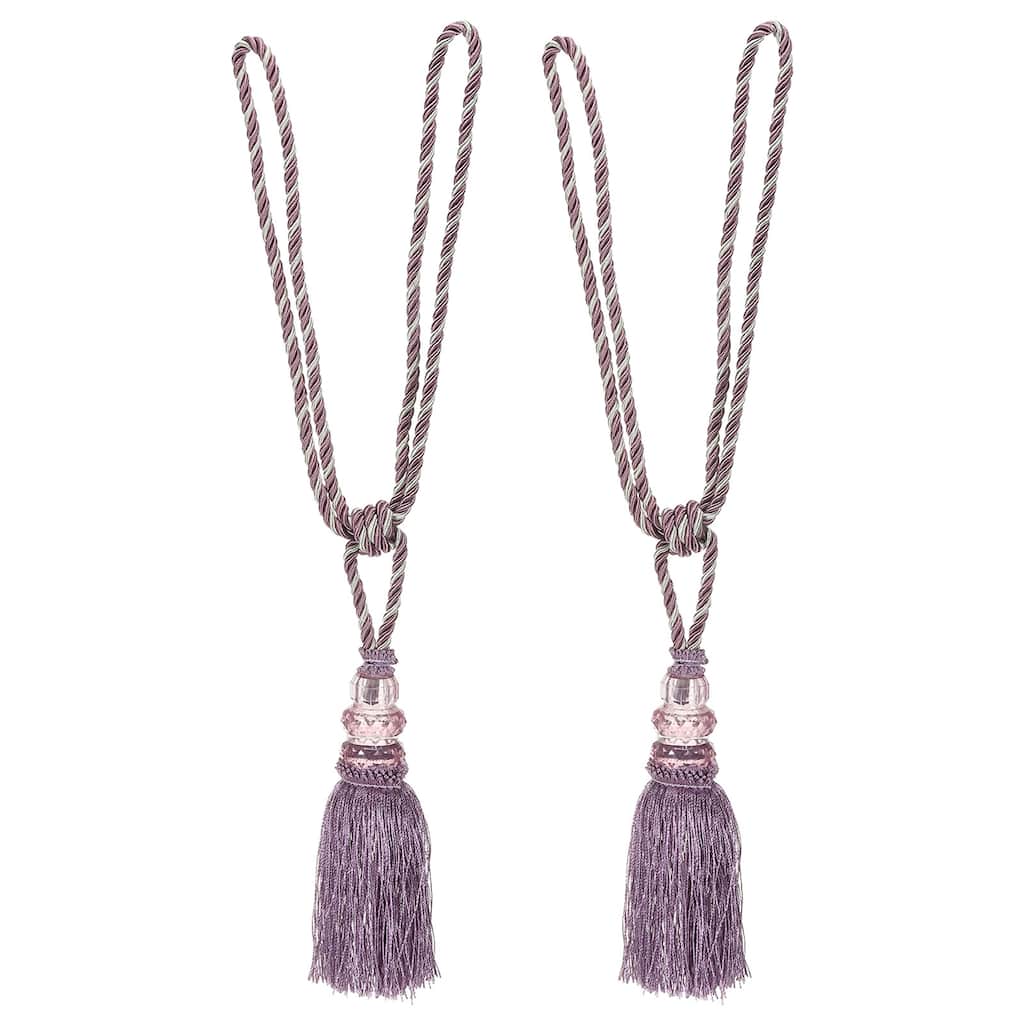 2 Pack Handmade Crystal Curtain Tiebacks Home Office Decorative