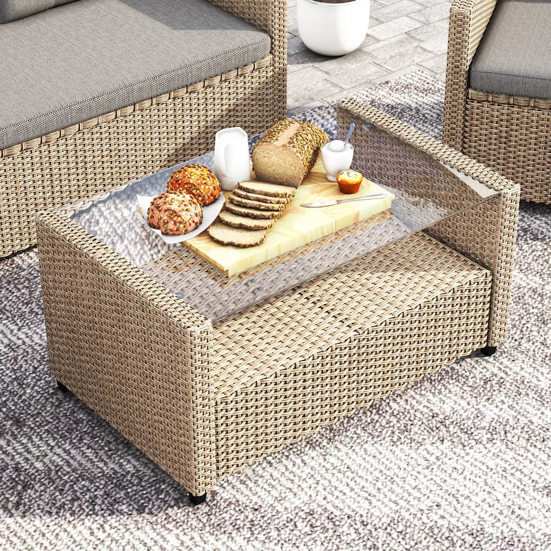Corvus Armitage 8-piece Outdoor Wicker Sofa Set with Cushions