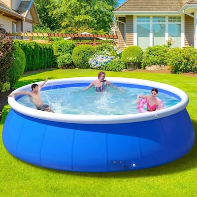 Outdoor Round Inflatable Swimming Pool Foldable Family Pool, Inflatable Above Ground Swimming Pool
