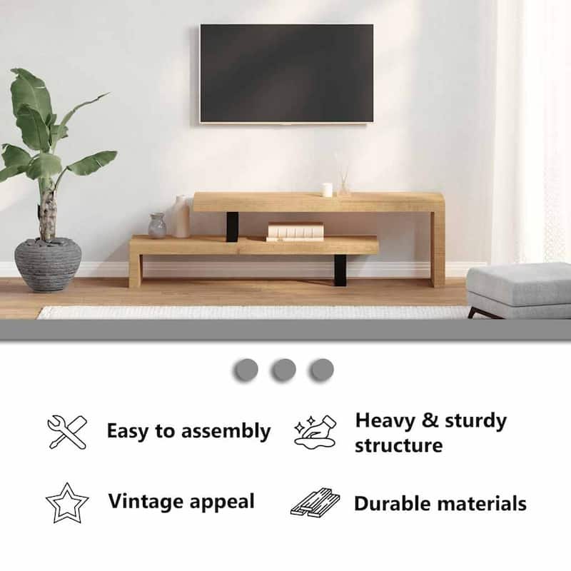 vidaXL TV Stand Solid Mango Wood
