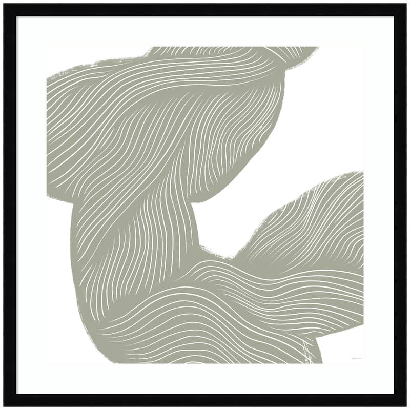 Kate and Laurel Movement Lines by Gabrielly Guedes Framed Wall Art Print - 25x25