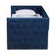 preview thumbnail 9 of 23, Larkin Modern Velvet Fabric Upholstered Daybed with Trundle