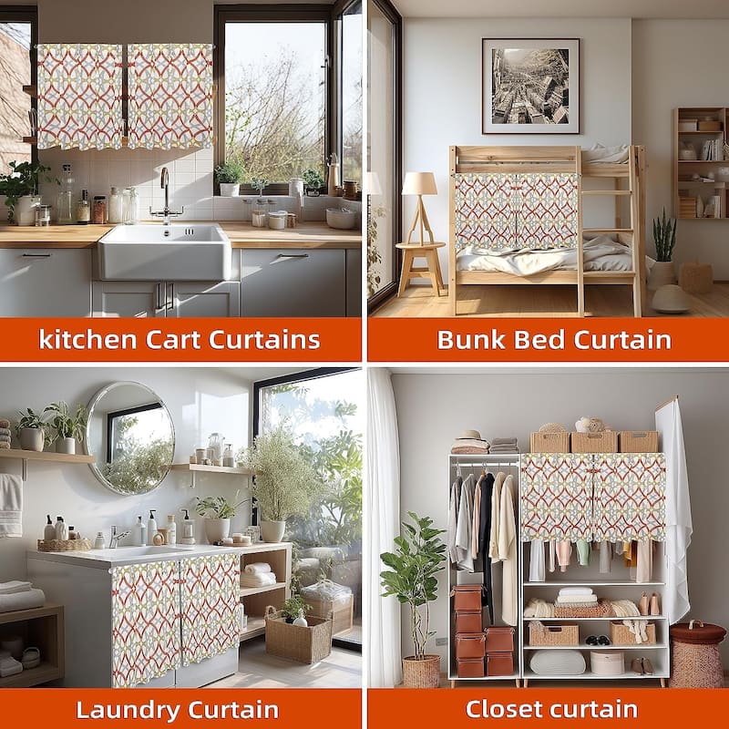 DriftAway Pinch Pleat Kitchen Curtains Linen Textured 30×36