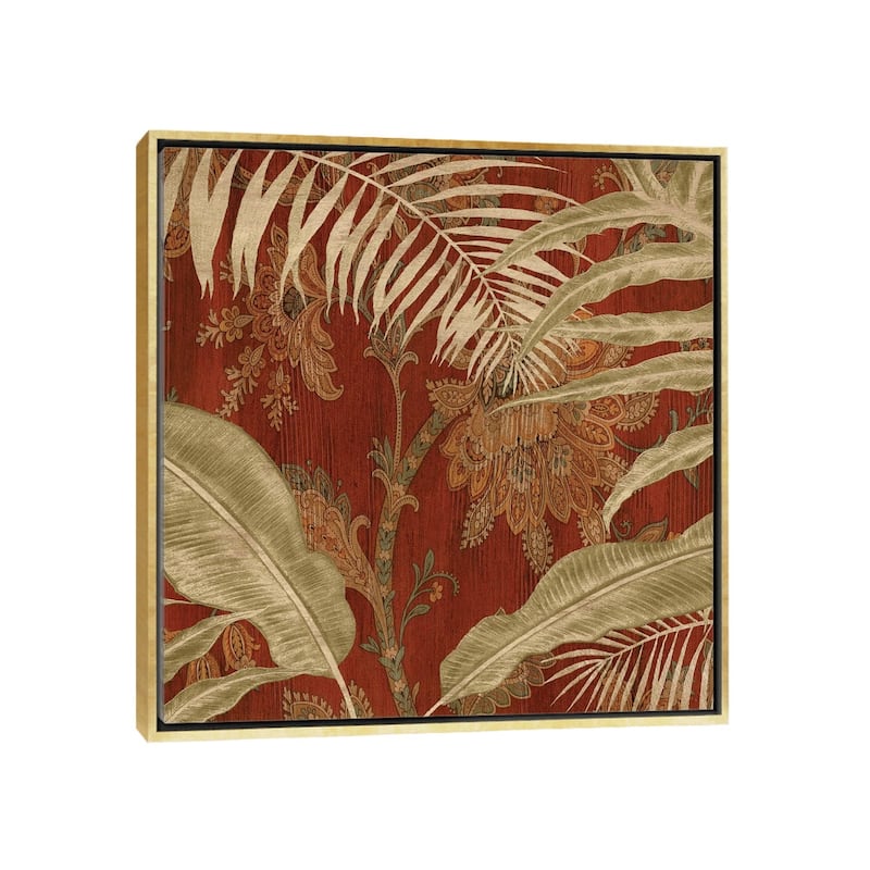 iCanvas "Tropical Garden I" by Chris Donovan Framed Canvas Print - Gold - 26x26