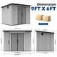 preview thumbnail 30 of 34, Domi Outdoor Resin Storage Shed, Waterproof Plastic Garden Shed with Lockable Door, Windows & Vents, Outside Tool Storage Shed