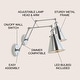 preview thumbnail 30 of 43, Elliot 7" Adjustable Arm Metal LED Wall Sconce, Chrome by JONATHAN Y