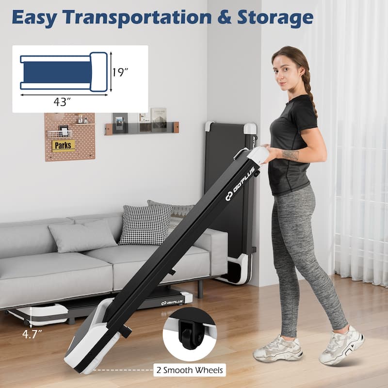 Walking Pad Desk Treadmill w/Remote Control Portable Treadmill