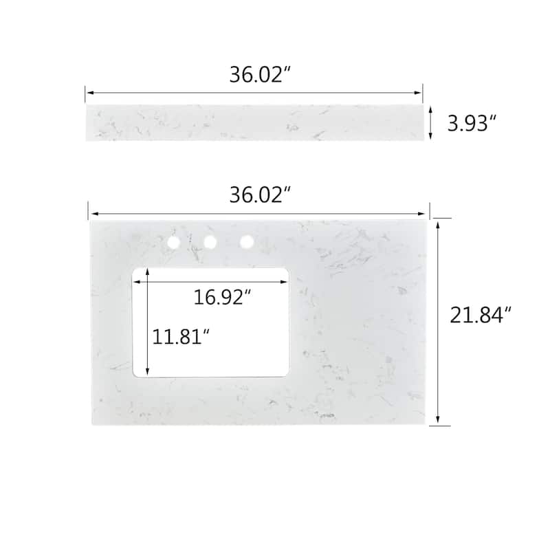 Serenlace Engineered Marble Vanity Countertop with Sink
