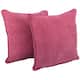 Porch & Den Springbrooke Microsuede Floor Pillows (Set of 2) - Bery Berry