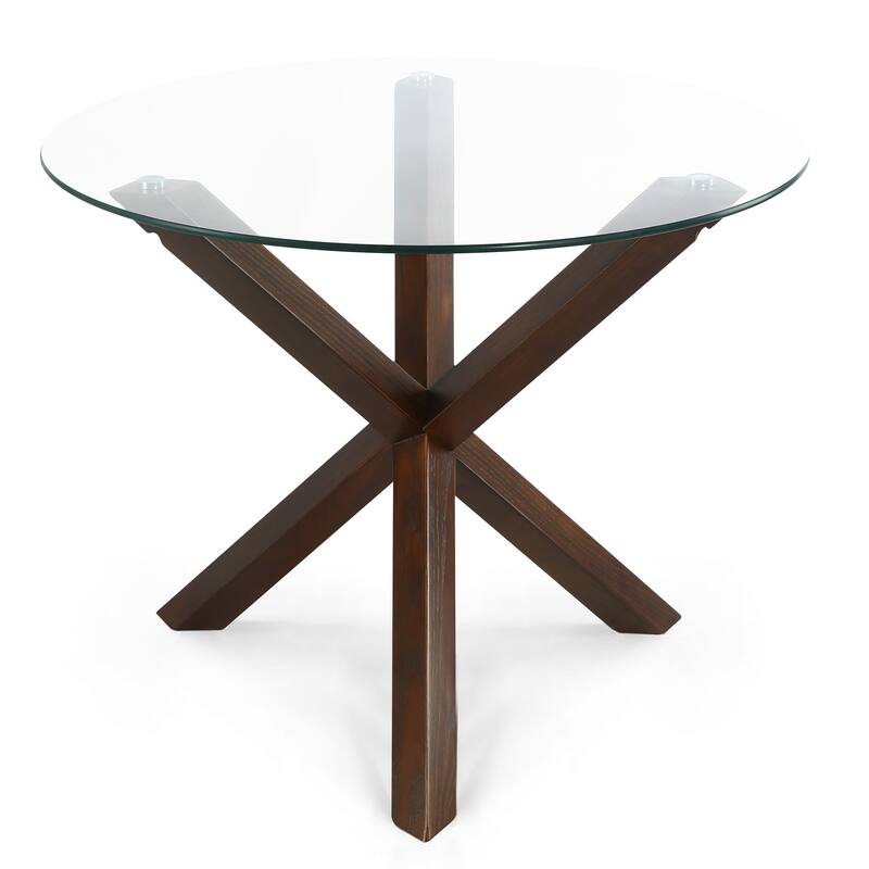 Poly and Bark Kennedy 37.4 inch Round Dining Table - Walnut