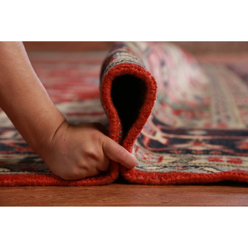 Hand Knotted Oriental 100% Wool Carpet Traditional Medallion Red Heriz (serapi) Area Rug - 15' 2'' X 11' 8''