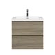 preview thumbnail 3 of 169, CASAINC Floating Bathroom Vanity with Resin Top Basin and Soft Closing Drawers 24 in - Ash Grey