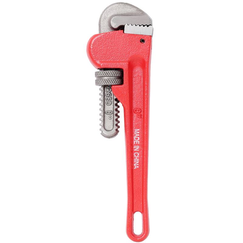 Anmytek 4 Piece Heavy Duty Straight Pipe Wrench Set 8 10 14 and 24 Inch Adjustable Alloy Steel Plumbing Tools for Plumbers - Red
