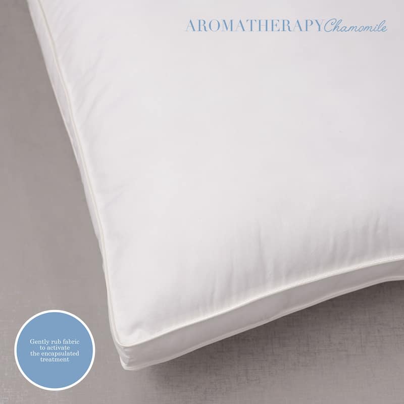 Chamomile Scented Cotton Pillow - Allenbach by Porch & Den - White