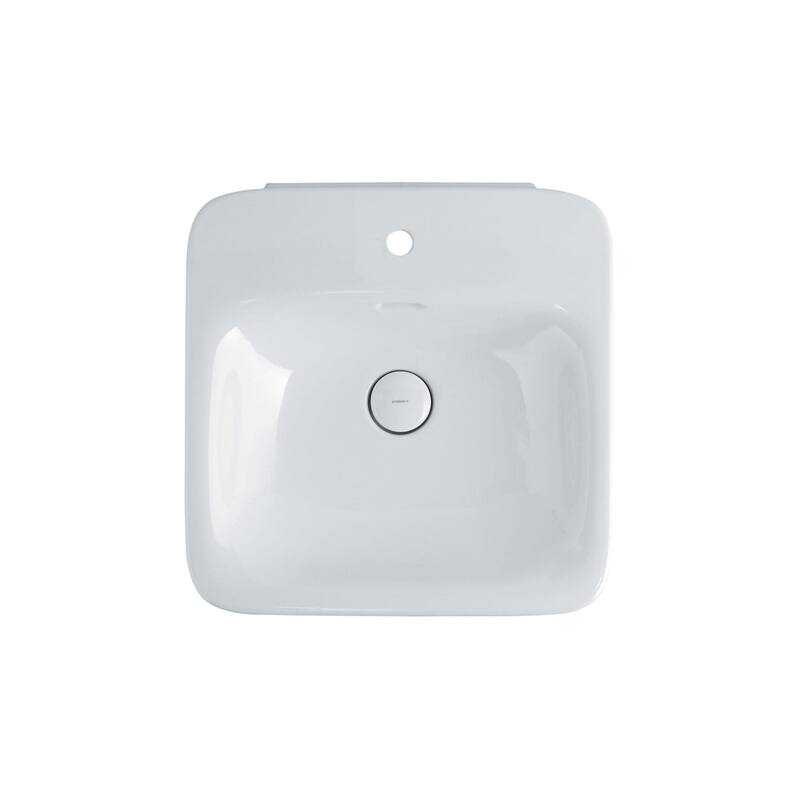 WS Bath Collections 19-11/16" Ceramic Wall Mounted Bathroom Sink with - White