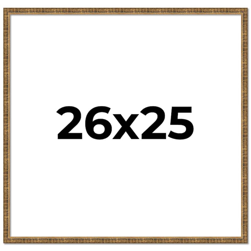 26x25 Frame Black Real Wood Picture Frame Kingsley Gold Distressed Photo Frame with UV Acrylic Foam Board Backing &
