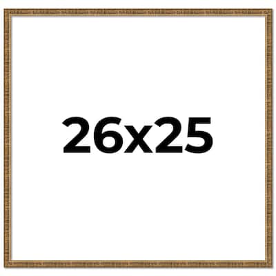 26x25 Frame Black Real Wood Picture Frame Kingsley Gold Distressed Photo Frame with UV Acrylic Foam Board Backing &