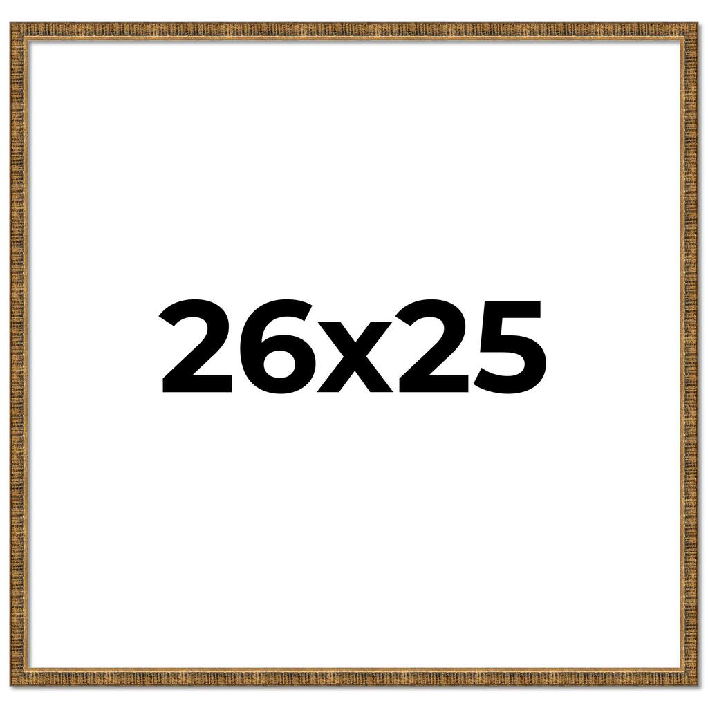 26x25 Frame Black Real Wood Picture Frame Kingsley Gold Distressed Photo Frame with UV Acrylic Foam Board Backing &