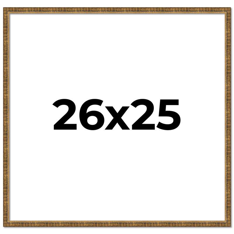 26x25 Frame Gold Solid Wood Picture Frame - Complete Modern Photo