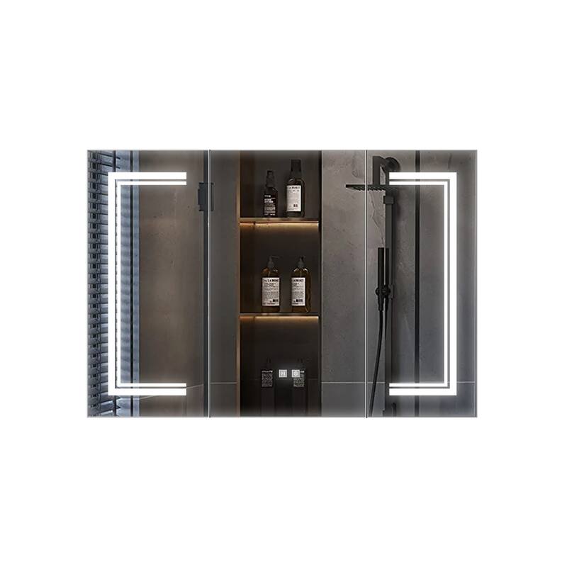 Mesa Surface-Mount LED Mirror Medicine Cabinet with Defogger