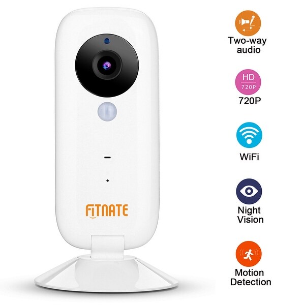 Fitnate 720P Wireless IP WiFi Security Camera Monitor w/ Night Vision & Two Way Audio for Baby Elder Pet Nanny