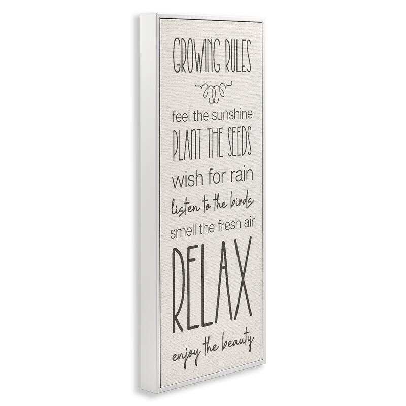 Stupell Serene Gardening Rules Framed Giclee Art Design By Lil' Rue