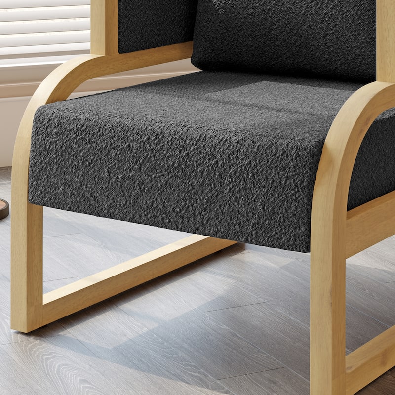 Corvus Danzig Teddy Fabric 1-Piece Accent Chair