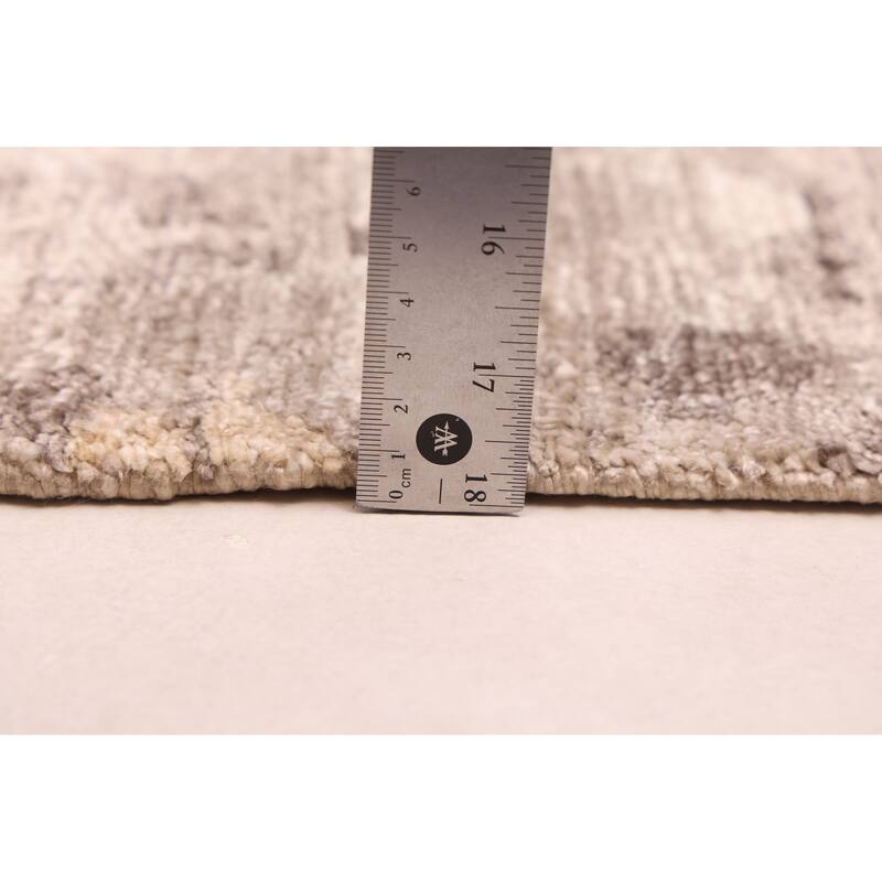 ECARPETGALLERY Hand-knotted Legacy Taupe Silk Rug - 6'7 x 9'8