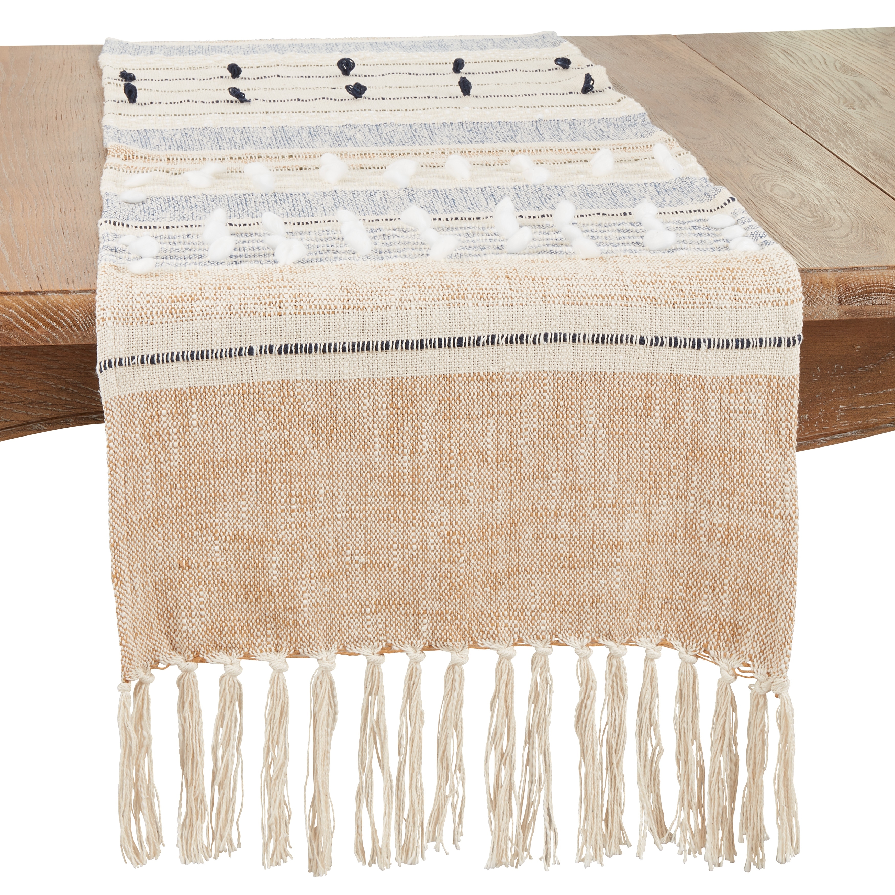 Modern Sophistication Woven Textured Stripe Table Runner - 16"x72"