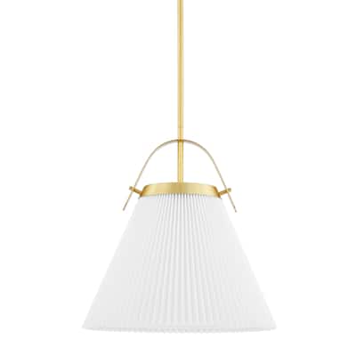 Aldridge 1-Light Small Pendant with Off White Shade