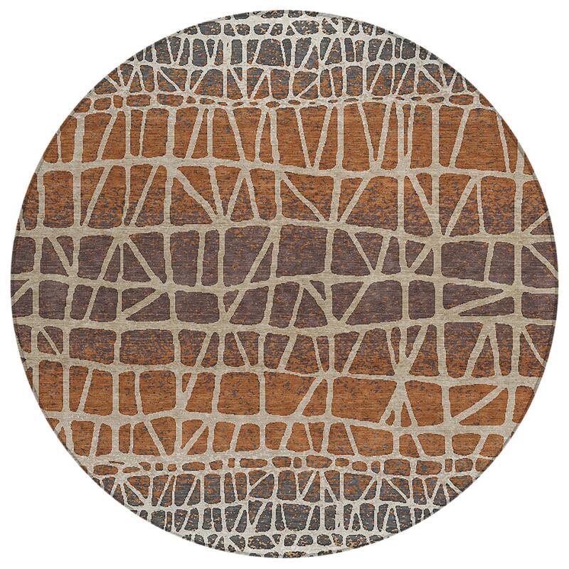 Machine Washable Indoor/ Outdoor Boho Global Chantille Rug