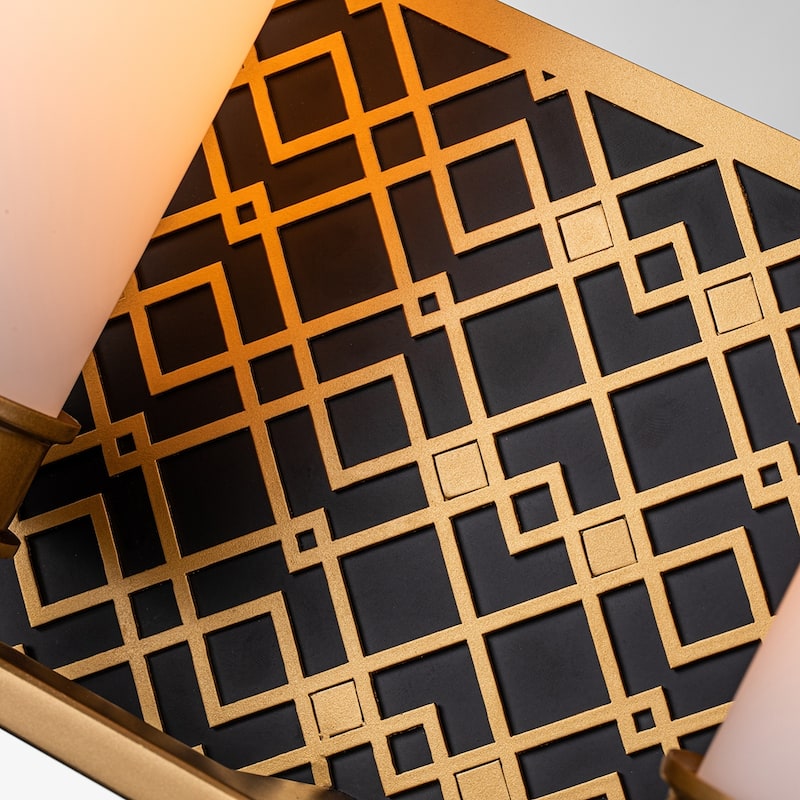 Ziggy 2 Lt Bath Bar in Laquered Gold - 13.5 x 4.5 x 7.5
