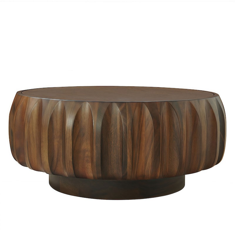 Round Coffee Table with Elegant Sculptural Design