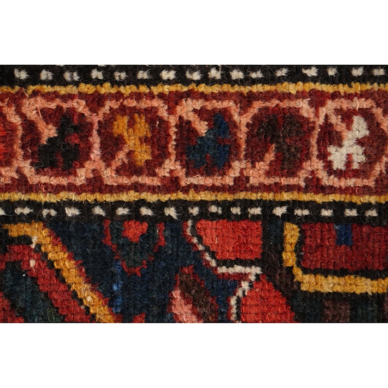 Hand Knotted Oriental 100% Wool Carpet Traditional Floral Oranges & Rust Bakhtiari Area Rug - 9' 6'' X 6' 7''