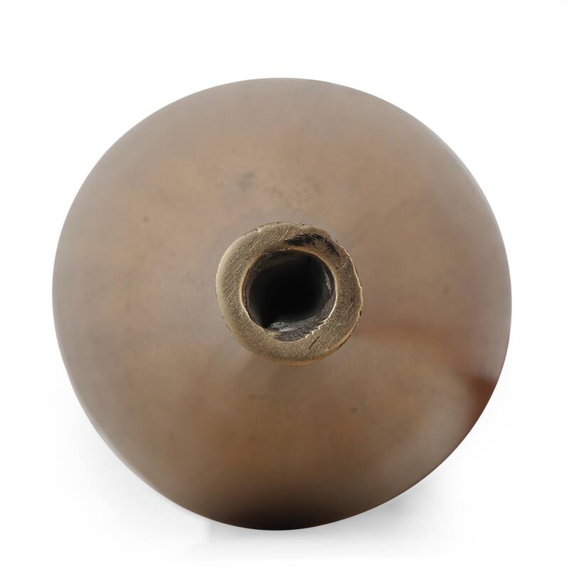 Roomfitters Metal Bottle Vase, Tall Decorative Accent for Table or Shelf, Modern Gold Finish