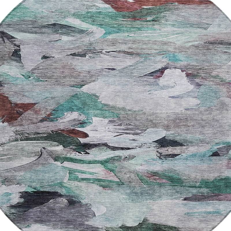 HomeRoots Abstract Transitional Rectangle Outdoor Rug